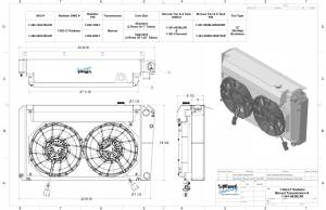 Wizard Cooling Inc - 1966-1974 Oldsmobile Cutlass (+ other cars from 1966-90) Aluminum Radiator (LT SWAP) w/ Shroud Brushless 12" Fans & X Tank - 362-202LTBLXR - Image 2