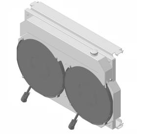 1973-1993 Chevrolet Trucks (14" BRUSHLESS FANS, SHROUD & X TANK) - 716-002BL300225XL