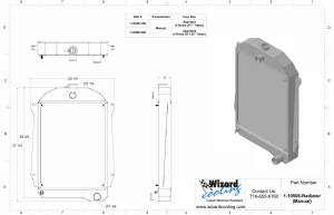 Wizard Cooling Inc - 1940-1941 Chevrolet Street Rod Aluminum Radiator w/ ANGLED BRACKETS - 10506-100 - Image 2