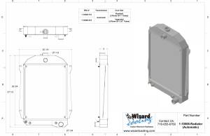 Wizard Cooling Inc - 1940-1941 Chevrolet Street Rod Aluminum Radiator w/ ANGLED BRACKETS - 10506-210 - Image 2