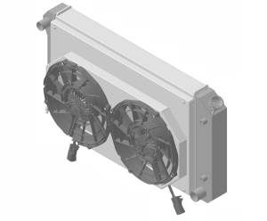 1970-1981 Pontiac Firebird / Trans AM (27.25" Wide Core) Radiator (w/ 12" Brushless Fan & Shroud) - 477-212BL