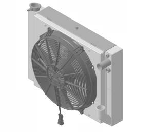 Wizard Cooling - 1961-1962 Chevrolet Corvette (LS Swap) Aluminum Radiator (w/ BRUSHLESS Fan & Shroud) - 2-208LSBL300