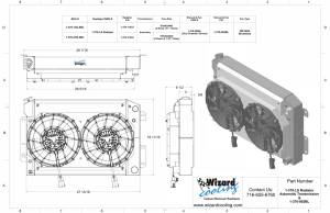 Wizard Cooling Inc - Wizard Cooling - 1967-1969 Chevrolet Camaro/ Z28/ Firebird (LS SWAP OPTIONS) - 370-212LSBL - Image 2