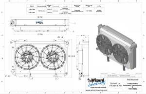 Wizard Cooling Inc - 1980-1993 Ford Mustang Aluminum Radiator & (SHROUD w/ BRUSHLESS FANS) - 556-212BL - Image 6