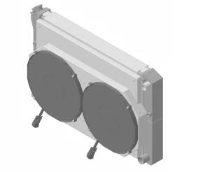 1973-1993 Chevrolet Trucks Aluminum Radiator (21.5" tall)W/ Standard BRUSHLESS Fans Options - 716-112LSBL300