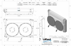 Wizard Cooling Inc - 1973-1993 Chevrolet Trucks Aluminum Radiator (21.5" tall)W/ Standard BRUSHLESS Fans Options - 716-112LSBL300 - Image 2