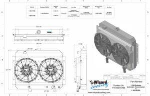 Wizard Cooling Inc - Wizard Cooling - 1964-1967 Bel Air/ Impala/ Chevelle/ Malibu/Monte Carlo/ El Camino (15.5" Core) w/ BRUSHLESS FANS - 289-212BL - Image 3