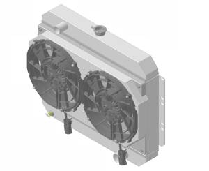 1961-1963 Bel Air/Impala Aluminum Radiator (Brushless Fan & Shroud) - 10267-202BL