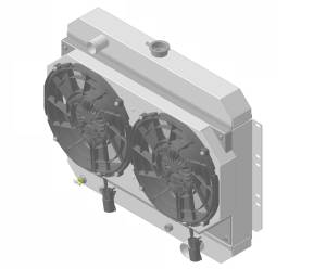 1961-1963 Bel Air/Impala Aluminum Radiator (Brushless Fan & Shroud) - 10267-212BL