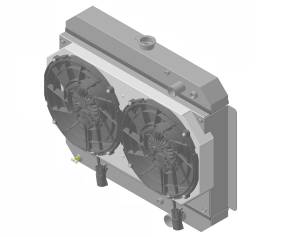 1961-1963 Bel Air/Impala Aluminum Radiator (Brushless Fan & Shroud) - 10267-212LSBL