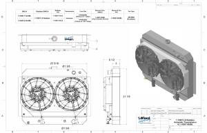 Wizard Cooling Inc - 1961-1963 Bel Air/Impala Aluminum Radiator (Brushless Fan & Shroud) - 10267-212LSBL - Image 2