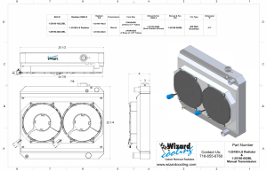 Wizard Cooling Inc - 1965 Oldsmobile Cutlass /442 Aluminum Radiator (17.5" Core w/out Factory AC, LS Motor) With Brushless Fans - 25180-202LSBL - Image 2