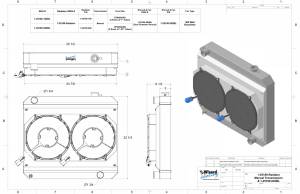 Wizard Cooling Inc - 1965 Oldsmobile Cutlass /442 Aluminum Radiator (17.5" Core w/out Factory AC) With Brushless Fans - 25180-202BL - Image 2