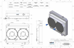 Wizard Cooling Inc - 1965 Oldsmobile Cutlass /442 Aluminum Radiator (17.5" Core w/out Factory AC) With Brushless Fans - 25180-212BL - Image 2