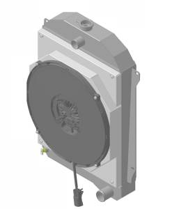 1940-1941 Chevrolet Street Rod Aluminum Radiator w/ ANGLED BRACKETS (Brushless Fan & Shroud) - 10506-208BL300