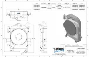 Wizard Cooling Inc - Wizard Cooling - 1934-1935 Chevrolet Street Rod Aluminum Radiator (Brushless Fan & Shroud) - 10508-208BL - Image 2