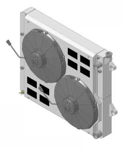 Wizard Cooling - 2003-2009 Toyota 4Runner & 2007-2014 Toyota FJ Cruiser Aluminum Radiator (w/ Medium Duty Fans & Shroud) - 2580-102LSMD