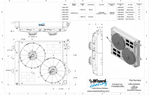 Wizard Cooling Inc - Wizard Cooling - 2003-2009 Toyota 4Runner & 2007-2014 Toyota FJ Cruiser Aluminum Radiator (w/ Medium Duty Fans & Shroud) - 2580-112LSMD - Image 2