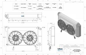 Wizard Cooling Inc - 1970-1981 Pontiac Firebird / Trans AM (27.25" Wide Core) Radiator (w/ 12" Brushless Fan & Shroud) - 477-102LSBL - Image 2