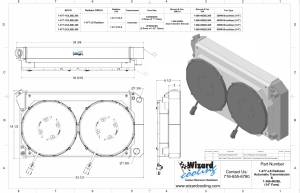 Wizard Cooling Inc - 1970-1981 Pontiac Firebird / Trans AM (27.25" Wide Core) LS Swap Radiator (w/ 14" Brushless Fan & Shroud) - 477-212LSBL500 - Image 2