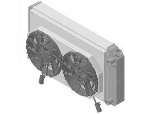 1970-1981 Pontiac Firebird / Trans AM (27.25" Wide Core) LT Swap Radiator (w/ 12" Brushless Fan & Shroud) - 477-102LTBL