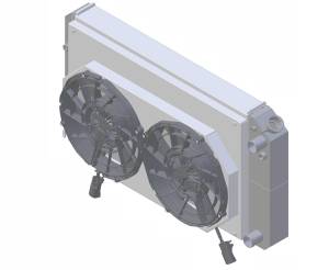 1970-1981 Pontiac Firebird / Trans AM (27.25" Wide Core) LT Swap Radiator (w/ 12" Brushless Fan & Shroud) - 477-212LTBL