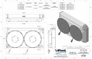 Wizard Cooling Inc - 1970-1981 Pontiac Firebird / Trans AM (27.25" Wide Core) LT Swap Radiator (w/ 14" Brushless Fan & Shroud) - 477-212LTBL300 - Image 2
