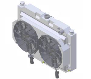 Wizard Cooling Inc - 1967-1970 Ford Mustang (Supercharged Coyote Swap) Complete Radiator & Cooling System - 1-379-202CSBLACINXX300 - Image 10