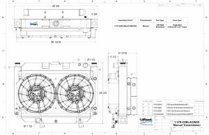 Wizard Cooling Inc - 1967-1970 Ford Mustang (Supercharged Coyote Swap) Complete Radiator & Cooling System - 1-379-202CSBLACINXX300 - Image 11
