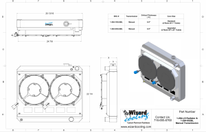 Wizard Cooling Inc - 1963-1966 Chevrolet Trucks Aluminum Radiator (LS Swap) Dual Brushless Fan Shroud - 1-284-202LSBL300 - Image 2