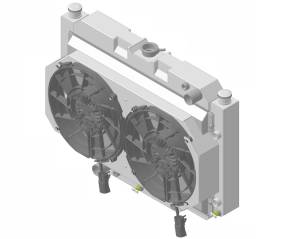 Wizard Cooling Inc - 1967-1970 Ford Mustang (Supercharged Coyote Swap) Complete Radiator & Cooling System - 1-379-212CSBLACINXX300 - Image 9