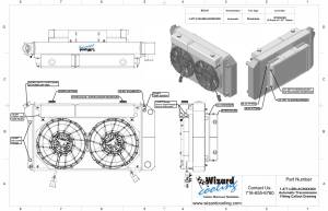 Wizard Cooling Inc - 1970-1981 Pontiac Firebird / Trans AM (27.25" Wide Core) Supercharged (LS Swap) Complete Radiator & Cooling System - 477-212LSBLACINXX300 - Image 3