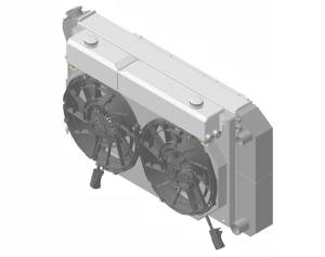 1970-1981 Pontiac Firebird / Trans AM (27.25" Wide Core) LS Swap (Supercharged) Complete Radiator & Cooling System - 477-202LSBLACINXX300