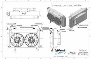 Wizard Cooling Inc - 1970-1981 Pontiac Firebird / Trans AM (27.25" Wide Core) LS Swap (Supercharged) Complete Radiator & Cooling System - 477-202LSBLACINXX300 - Image 3
