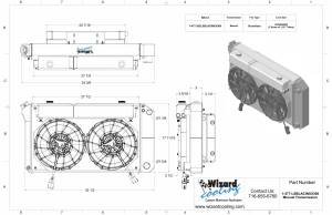 Wizard Cooling Inc - 1970-1981 Pontiac Firebird / Trans AM (27.25" Wide Core) LS Swap (Supercharged) Complete Radiator & Cooling System - 477-202LSBLACINXX300 - Image 2
