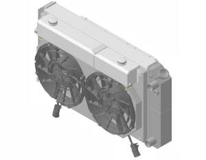 1970-1981 Pontiac Firebird / Trans AM (27.25" Wide Core) Supercharged (LT Swap) Complete Radiator & Cooling System - 477-212LTBLACINXX300