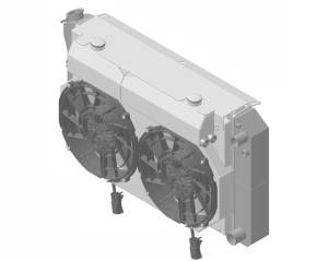 26.25" Various GM Applications Aluminum Radiator (SUPERCHARGED LS SWAP, BRUSHLESS) - 562-212LSBLACINXX300