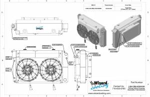 Wizard Cooling Inc - 26.25" Various GM Applications Aluminum Radiator (SUPERCHARGED LS SWAP, BRUSHLESS) - 562-212LSBLACINXX300 - Image 2