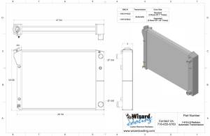 Wizard Cooling Inc - Wizard Cooling - 1966-1968 Chevrolet Corvette Aluminum Radiator (LS Swap) - 615-110LS - Image 2