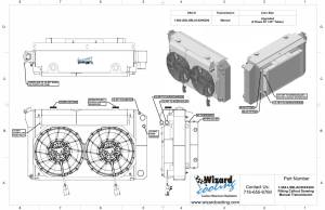 Wizard Cooling Inc - 26.25" Various GM Applications Aluminum Radiator (SUPERCHARGED LS SWAP, BRUSHLESS) - 562-202LSBLACINXX300 - Image 3
