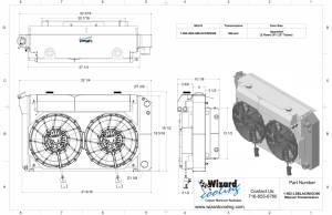 Wizard Cooling Inc - 26.25" Various GM Applications Aluminum Radiator (SUPERCHARGED LS SWAP, BRUSHLESS) - 562-202LSBLACINXX300 - Image 2
