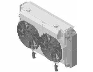 26.25" Various GM Applications Aluminum Radiator (SUPERCHARGED LT SWAP, BRUSHLESS) - 562-212LTBLACINXX300