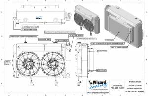 Wizard Cooling Inc - 26.25" Various GM Applications Aluminum Radiator (SUPERCHARGED LT SWAP, BRUSHLESS) - 562-212LTBLACINXX300 - Image 3