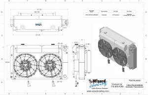 Wizard Cooling Inc - 26.25" Various GM Applications Aluminum Radiator (SUPERCHARGED LT SWAP, BRUSHLESS) - 562-212LTBLACINXX300 - Image 2