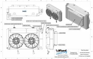 Wizard Cooling Inc - 26.25" Various GM Applications Aluminum Radiator (SUPERCHARGED LT SWAP, BRUSHLESS) - 562-202LTBLACINXX300 - Image 3