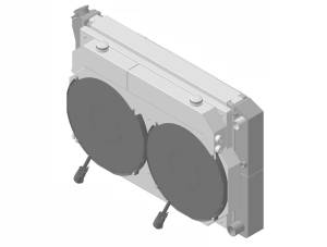 1973-1993 Chevrolet Trucks Supercharged Cooling System (21.5" tall) W/ BRUSHLESS Fans Options - 1-716-112LSBLACINXX300