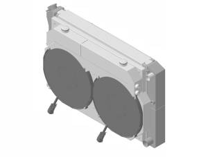 1973-1993 Chevrolet Trucks Supercharged Cooling System (21.5" tall) W/ BRUSHLESS Fans Options - 1-716-102LSBLACINXX300