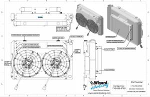 Wizard Cooling Inc - 1973-1993 Chevrolet Trucks Supercharged (LT SWAP) Cooling System (21.5" tall) W/ BRUSHLESS Fans Options - 1-716-112LTBLACINXX300 - Image 3