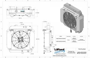 Wizard Cooling Inc - 1955-1959 Chevrolet Trucks Aluminum Radiator (Supercharged LS Swap) - 99002-208LSBLACINXX300 - Image 2