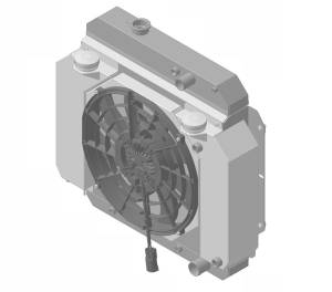 1955-1959 Chevrolet Trucks Aluminum Radiator (Supercharged LS Swap) 300WATT - 99002-218LSBLACINXX300